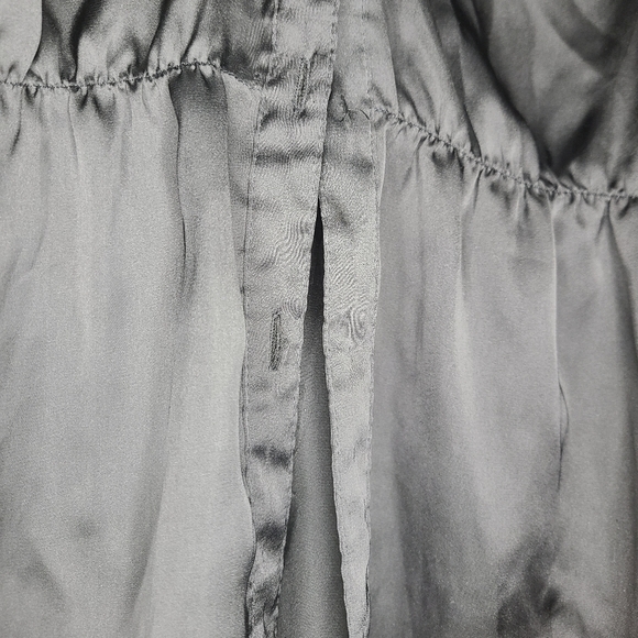 Lapis black satin ruffle blouse - Picture 7 of 7